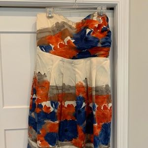 Cream and floral cocktail dress